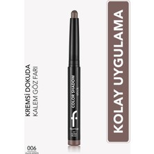 Flormar Color Shadow Yüksek Pigmentli & Işıltılı Asansörlü Kalem Göz Farı - 006 Golden Brown
