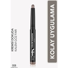 Flormar Color Shadow Yüksek Pigmentli & Işıltılı Asansörlü Kalem Göz Farı - 008 Double Latte