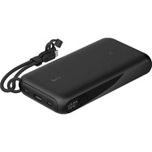 Belkin 20.000 Mah 20W Usb-C Dijital Pil Göstergeli, Entegre Usb-C Kablolu Powerbank