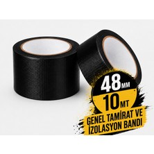 Sanplaza Siyah Tamir ve İzolasyon Bandı 48mm 10mt Suya Dayanıklı Duct Tape Sırdırmazlık Bandı 2 Adet