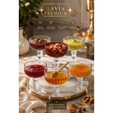 Yzhome 6 Lı Cam Ayaklı Kahve Yanı Lokumluk Kahvaltılık Kase Sunumluk Çerezlik 100ML
