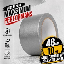 Sanplaza Gri Duct Tape Güçlü Çok Amaçlı Tamir ve Tadilat Bandı 48 mm x 10 mt