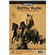 Gıpta Sketch Block Natural Brown Paper 25X35