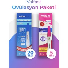 Valfast 20 Adet Ovulasyon + 5 Adet Erken Gebelik Testi Kalem Test