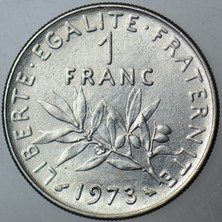 Banknoting Fransa 1 Frank 1973 Çil(-)