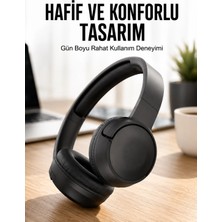 Marsilyan Kulak Üstü Kablosuz Bluetooth Kulaklık Gürültü Önleyici Uzun Şarj Süreli