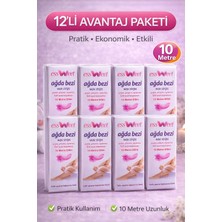 Kentex Essweet Ağda Bezi 10 Metre Dilim Profesyonel Epilasyon Bezi Çift Taraflı Kullanım Yırtılmaz Dayanıklı Ağda Bandı 12 Paket