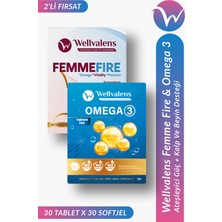 Wellvalens Kadınlara Özel Destek Paketi | Omega 3 30 Softjel + FemmeFire 30 Tablet