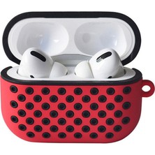 Bezos Airpods Pro 2 (2.nesil) Spor Delikli Kılıf - Kırmızı-Siyah