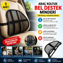 Baffhome Ergonomik Fileli Bel Destek Minderi - Araç ve Ofis Koltuğu Için Terletmez Bel Yastığı