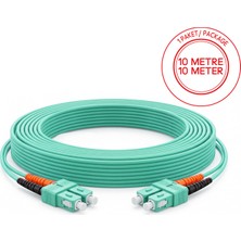 Alfafonet Sc/pc-Sc/pc Multimode Om3 Dupleks 10 Metre Fiber Patch Cord