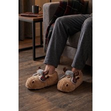 Twigy Divo Erkek Hayvanlı Panduf Kahverengi 41/46
