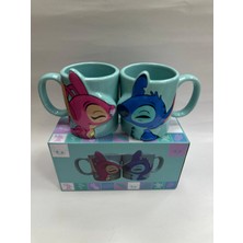 Savarga Öpüşen Stitch 2li Kupa Bardak