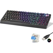Skygo Mekanik Gaming Klavye 104 Tuş Blue Switch Rgb - Siyah G500XB