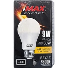 Kentex Zmax Energy 9W Beyaz LED Ampul