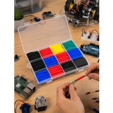 Shoppingfestr 560 Parça Kablo Izolasyon Makaron Seti 12 Ölçü 5 Renk Heat Shrink Tube Organizer Kutulu Tk