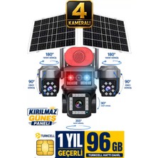 Sonreir RX84G 4 Kameralı 20MP 96GB Sim Kartlı Güvenlik Kamerası  Çift Solar Panelli Güneş Enerjili Kamera