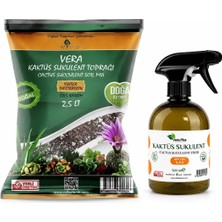 MF Botanik Kaktüs Sukulent 2 Li Bakım Seti - Kaktüs Toprağı ve Vitamin Besini