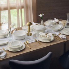 Evaliza Alaia Stella Gold 60 Parça 12 Kişilik Porselen Yemek Takımı