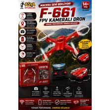 Marka Asya Oyuncak FPV Kameralı Dron F-661 Katlanabilir 22571-Renkli Uçuş Mesafesi 500-999 m