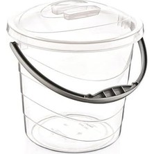 Brf Store Elivorasell Şeffaf Plastik Su Kovası, Kulplu (10 L)