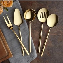 Onedekor 5 Parça Allegra 4mm Servis Seti Gold