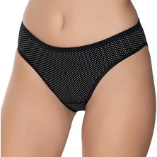Gümüş 6043 12'li Kadın Likralı Ince Bel Puantiyeli Bikini
