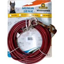 Brf Store Elivorasell Öpekler Için Çelik Bahçe Bağlama Halatı 5 mm x 4,5 Metre