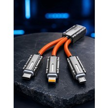 Hace Bazaar LED Göstergeli 120W Pd Turbo Destekli Premium 3'ü 1 Arada Şarj Kablosu