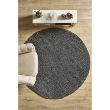 Anaska Home Modern Desensiz Gri Halı Salon Halısı Oturma Odası Halısı Çocuk Halısı Yumuşak Halı Yuvarlak