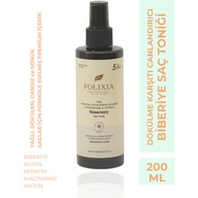 Folixia 200 ml Biberiye Saç Toniği Yoğun Dökülme Karşıtı, Kafeinli ve Biotin İçeren Bakım