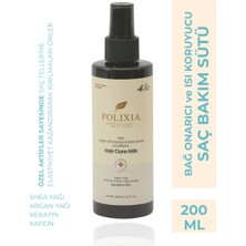 Folixia Isı Koruyucu Durulanmayan Saç Bakım Sütü 200 ml Keratin Argan ve Shea Butter Destekli
