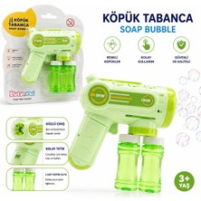 Duman Pilli Köpük Tabancası – 2 Köpük Suyu Hediyeli Bubble Gun 3+ Yaş