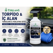 Terlans Parfümlü Torpido Parlatıcı ve İç Alan Temizleme & Parlatma Sütü 500 ml + Mikrofiber Bez Hediye