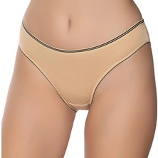 Gümüş 6036 12'li Kadın Likralı Beli Çizgili Bikini