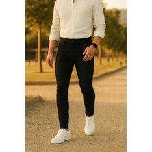 Comstar Erkek Trend Slim Fit Siyah Kot Pantolon