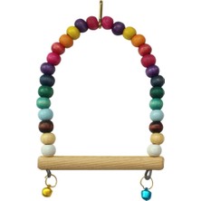 Brf Store Shopletsell Ahşap Boncuklu Muhabbet Kuşu Salıncağı 13X9 cm