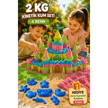 Heroes 2 Kg ve 8 Adet Kum Kalıbı Hediyeli Set - 4 Renk Akışkan Eğitici Ve Öğretici Oyun Kumu