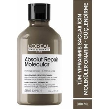 L'Oréal Professionnel Absolut Repair Molecular Onarıcı Şampuan 300ml Yıpranmış Saçlar İçin Peptit Bağlayıcı