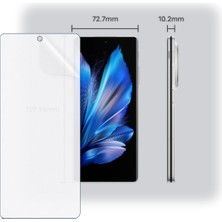 Schitec Vıvo x Fold 3 Uyumlu Dış Ekran Nano Şeffaf Hidrojel Ekran Koruyucu
