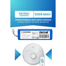 Electroll Philips Homerun 2000 Serisi XU2000/21 Uyumlu Batarya (Standart Kapasite) 5200MAH Robot Süpürge Bataryası