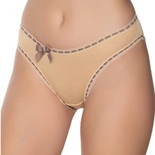 Gümüş 6039 12'li Kadın Likralı Beli Şeritli Kurdeleli Bikini
