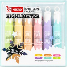 Mikro Highlighter 6'lı Pastel İşaretleme Kalemi Seti