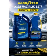 Goodyear Kış Antifriz Seti Mavi Organik 4 Mevsim Antifriz -36°c 3 L + Kış Antifrizli Cam Suyu 1,8 L