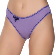 Gümüş 6039 12'li Kadın Likralı Beli Şeritli Kurdeleli Bikini