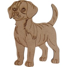 Ardecem Bilgisayar Boyanabilir Ahşap Köpek Figürü 15X12 cm 10 Adet