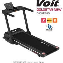 Voit Goldstar New Koşu Bandı, Otomatik Eğimli, 3 HP/DC Motorlu, Katlanabilir, Bluetooth App, 18km Hız, Programlı Koşu Bandı