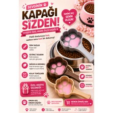 Genç 3D Pati Tasarımlı Evcil Hayvan Mama Küreği - Kedi Köpek Mama Ölçü Kaşığı - Sevimli 3D Kuru Mama Servis Aparatı