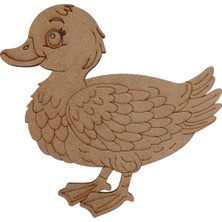 Ardecem Bilgisayar Boyanabilir Ahşap Ördek Figürü 15X15 cm 10 Adet