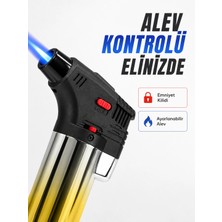 Çok Amaçlı Jet Alev Çakmak Kamp Mutfak ve Puro Kullanımına Uygun Nemere